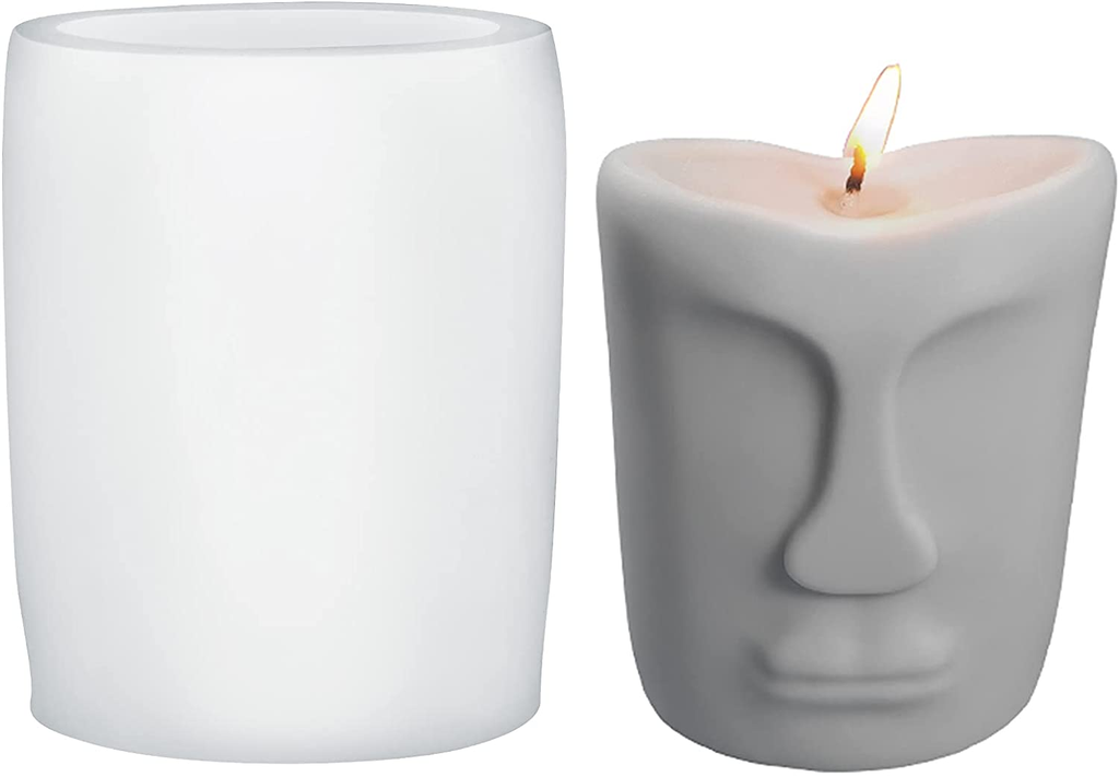 Sculptural Face Candle Mold 2